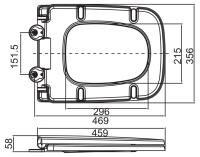 Сиденье дюропластовое с быстросъёмными петлями, механизмом Soft Close ARDENTE-R BB2112SC BELBAGNO
