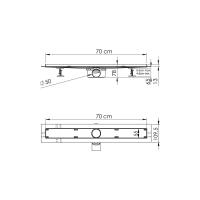 Душевой лоток  Almira Jasmin   SAY.605.70.P.PITI цвет "хром" решетка PITICARE Vincea Душевой лоток  Almira Jasmin   SAY.605.70.P.PITI цвет "хром" решетка PITICARE Vincea