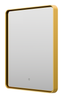 MERCURY - Зеркало 600х800 прямоуг. (золото) нейтр.св. сенсор на зеркале MER-Rett6-060/80-gold Brevita