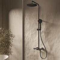 Душевая стойка термостатическая с изливом   цвет черный VSFS-1D1TMB VINCEA