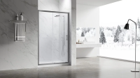 Душевая дверь раздвижная VN55GM-110-01-C8 1100x1950 Цвет профиля Оружейная сталь Стекло Прозрачное Veconi