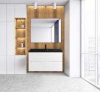 База под раковину подвесная с двумя выкатными ящиками VITTORIA-800-2C-SO-BO-P BelBagno