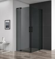 Душевой уголок прямоугольный SLIDER-AH-2-70/80-100/110-GRIGIO-NERO (700-800)x(1000-1100)x1950 Cezares
