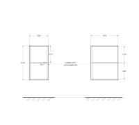 Шкаф подвесной с открытыми полками ELETTRA 30x44x55 Grafite 55530 CEZARES