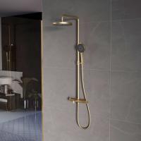 Душевая стойка 3-х функциональная с изливом  цвет брашированное золото VSFS-2RM1BG VINCEA