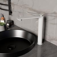 Смеситель для накладной раковины однорычажный цвет белый матовый VBF-2VE2MW VINCEA