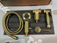 Смеситель встроенный с гигиеническим душем Timo Saona 2389/17SM золото матовое