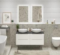 База под раковину подвесная с четырьмя выкатными ящиками под раковину с двумя чашами ETNA-1200-4C-SO-2-BL BelBagno