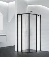 Душевой уголок радиальный ACQUA-R-2-90-C-NERO 900x900 BelBagno