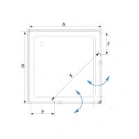 Душевой уголок RGW SV-33B квадратный  80*80*200 06323388-14 профиль Чёрный стекло Прозрачное 6 мм RGW