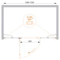 Дверь в проем. BERGAMO-W-B-13-40+60/30-C-Cr-L 1300х1950 Cezares Дверь в проем. BERGAMO-W-B-13-40+60/30-C-Cr-L 1300х1950 Cezares