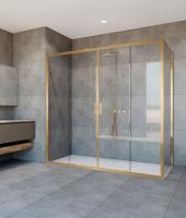 Душевой уголок Garda VSR-1G21017CLG, 1700*1000, брашированное золото, стекло прозрачное, , шт