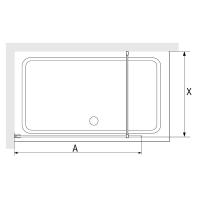 Душевая перегородка RGW WA-012B 80*200 35101280-84 профиль Чёрный стекло Прозрачное(Принт) 8 мм RGW