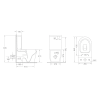 Унитаз подвесной  Telle VTE-64T 640x360x835 Белый глянцевый безободковый Tornado Quiet Veconi