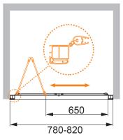 Дверь в проем. ANIMA-W-BS-80-P-Cr 800x1950 Cezares