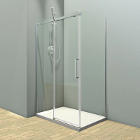 Душевой угол раздвижной прямоугольный RV070CH-13090-01-C4 1300х900х1950 Цвет профиля Хром Стекло Прозрачное Veconi