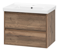 Dallas - 70 Тумба подвесная ДСП (Дуб Галифакс) + раковина УТ000012093 Brevita