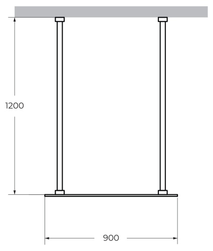 Душевая перегородка LIBERTA-L-2-90-120-C-Cr 900х1950 Cezares