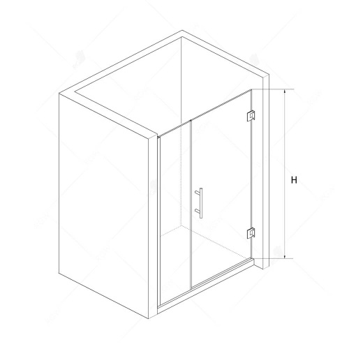 Душевая дверь RGW HO-012B 120*195 350601212-14 профиль Чёрный стекло Прозрачное 8 мм RGW