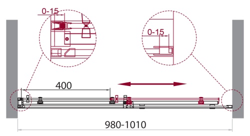 Дверь в проём  1000x1950 ACQUA-BF-1-100-C-Cr BELBAGNO