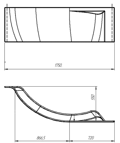 Панель "ERGONOMIKA" 158-175*110 L 02рг17511л 1 Marka