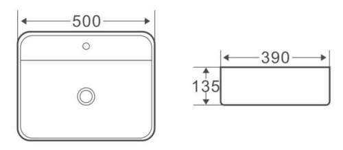 Раковина накладная керамическая   BB1321 BELBAGNO