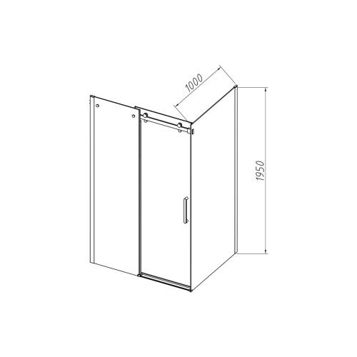 Душевой уголок  прямоугольный Como-N VSR-4CN1014CLB 1400x1000 цвет черный стекло прозрачное Vincea