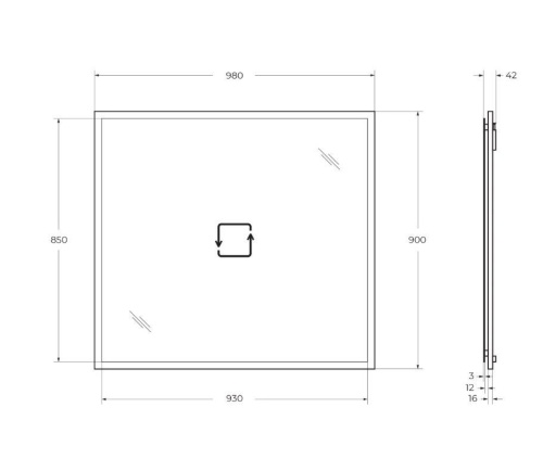 Зеркало со встроенной LED подстветкой, системой Антизапотевания, реверсивное TIFFANY  Blu Petrolio 45048 CEZARES