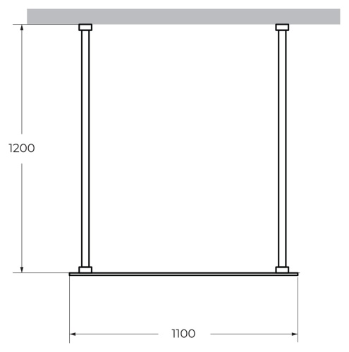 Душевая перегородка LIBERTA-L-2-110-120-BR-Cr 1100х1950 Cezares