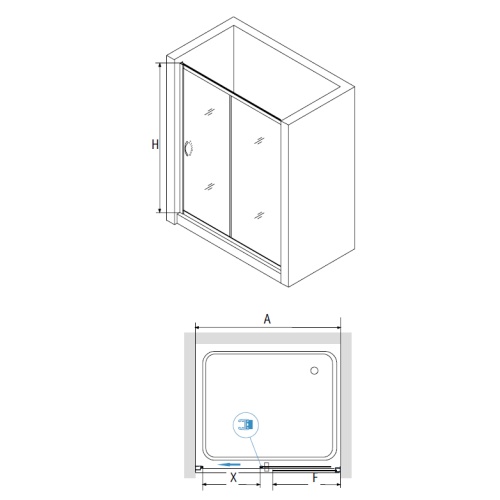 Душевая дверь RGW PA-016B 180*195 350801618-14 профиль Чёрный стекло Прозрачное 6 мм RGW