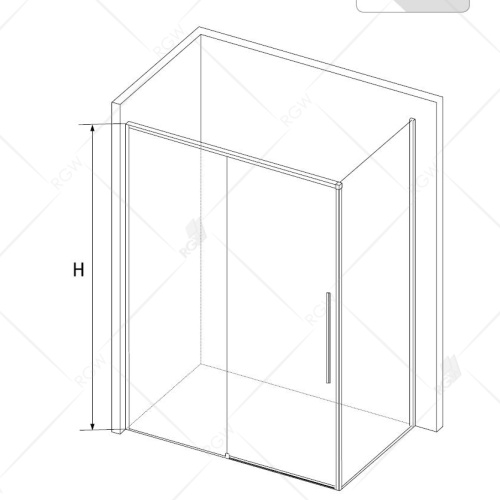 Душевой уголок RGW SV-42B (SV-12B + Z-050-2B) прямоугольный  110* 80*195 32324281-014 профиль Чёрный стекло Прозрачное 6 мм RGW