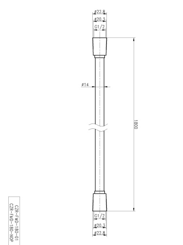 Душевой шланг PVC, 180 см CZR-FMD-180-NOP CEZARES