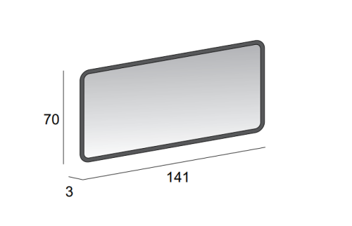Зеркало с LED подсветкой по периметру зеркала, системой Антизапотевания ЗЕРКАЛА 141х2,5х70  44994 CEZARES