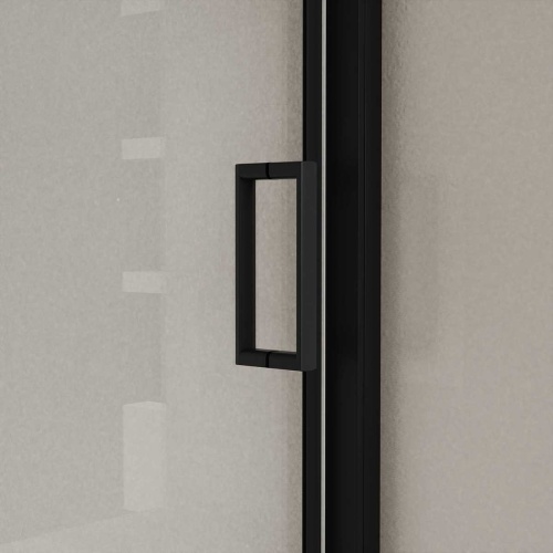 Душевая дверь City VDS-5CT110CLB 1100x1950 цвет черный стекло прозрачное Vincea