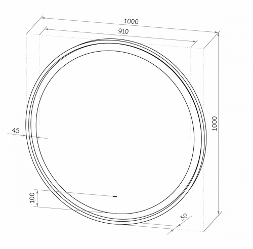 Зеркало с подсветкой ART&MAX Napoli AM-Nap-1000-DS-F ART&MAX