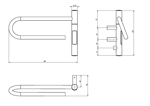 Полотенцесушитель электрический VTD-1P1WE 39x25, белый, таймер, , шт Vincea