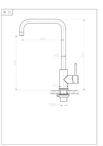 Смеситель для кухни, нержавеющая сталь, исполнение сатин BB-LAM03A-IN BELBAGNO