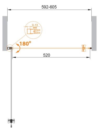 Дверь в проем ECO-O-B-1-60-C-NERO 600x1900 CEZARES