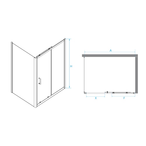 Душевой уголок RGW PA-74 (PA-14 + Z-050-2) прямоугольный  120* 90*195 410874129-11 профиль Хром стекло Прозрачное 6 мм RGW