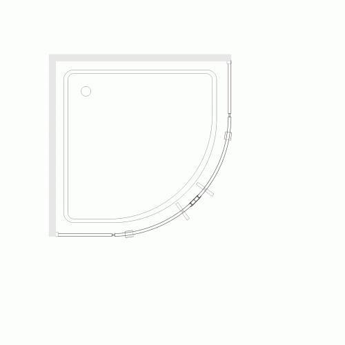 Душевой уголок RGW SV-53 полукруглый 100*100*200 06325300-11 профиль Хром стекло Прозрачное 6 мм RGW