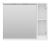 Алиса - 90 Зеркало белое с 1 шкафчиком правое