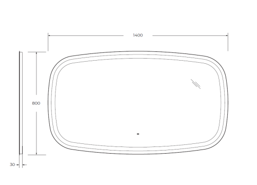 Зеркало со встроенной подсветкой и датчиком движения MOLVENO 140x80x3  CZR-SPC-MOLVENO-1400-800-MOV CEZARES