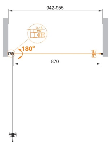 Дверь в проем ECO-O-B-1-95-P-Cr 950x1900 Cezares