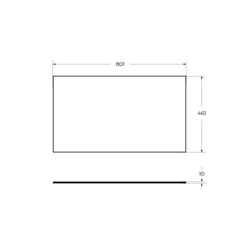 Столешница из HPL материала 80x46  CADRO 80x46x1,3  Nero Magma CADRO-80-HPL-NRM CEZARES