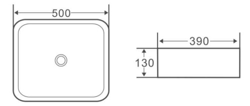 Раковина накладная керамическая   BB1304 BELBAGNO