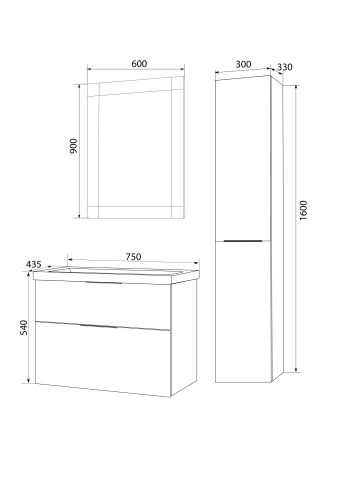 Зеркало Glass 60*80 Black stone У73246 Marka One