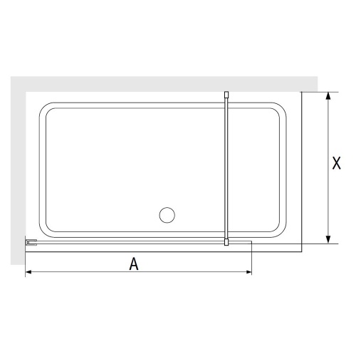 Душевая перегородка RGW WA-012B 120*200 35101212-84 профиль Чёрный стекло Прозрачное(Принт) 8 мм RGW