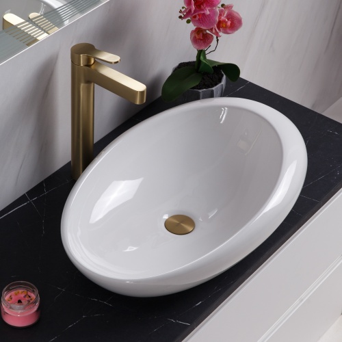 Раковина керамическая накладная, овальная  BB1396 BELBAGNO