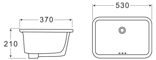 Раковина керамическая встраиваемая снизу  BB1006 BELBAGNO