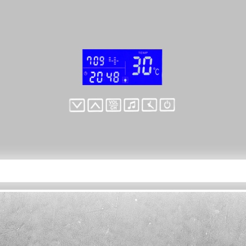 Зеркало с встроенным светильником, сенсорным выключателем, bluetooth, цифровым термометром, радио SPC-GRT-1000-800-LED-TCH-RAD, 12W, 220-240V, 1000x30x800 SPC-GRT-1000-800-LED-TCH-RAD   BelBagno